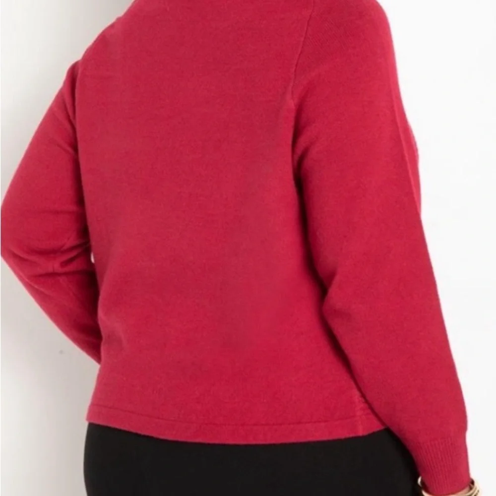 Eloquii Deep Red Sweater, Awesome Condition, Warm but Not Too Warm! - Picture 4 of 10